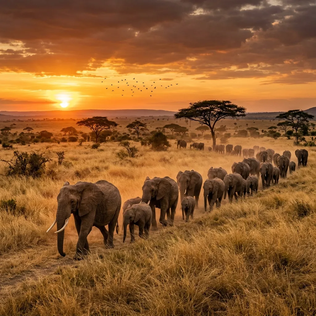 African Savanna Elephant - Behavior in the field