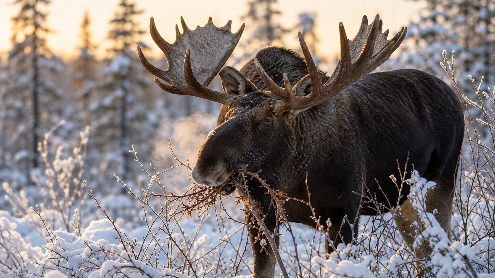 Moose - Feeding and hunting